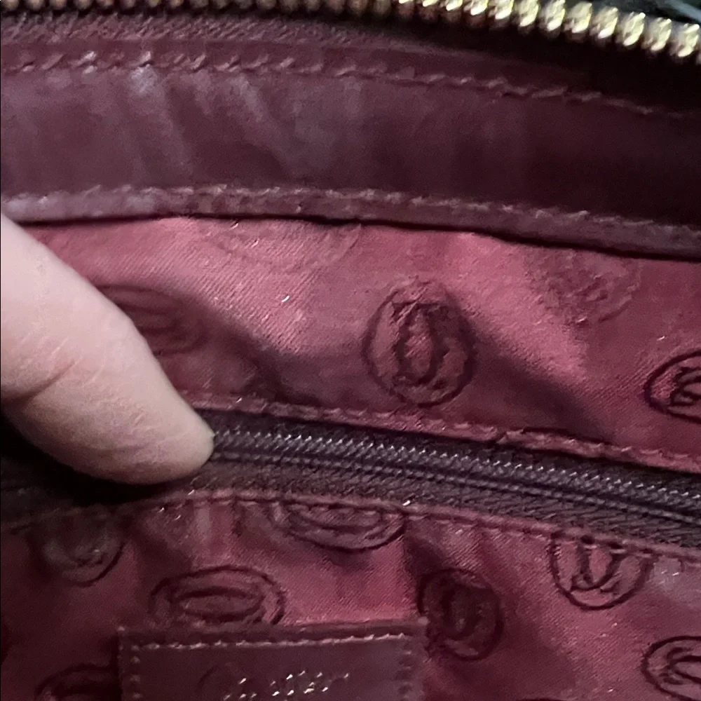 CARTIER Vintage Burgundy Leather Clutch